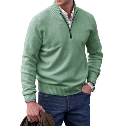 Aldin | Men’s Luxury Cashmere Zip Sweater