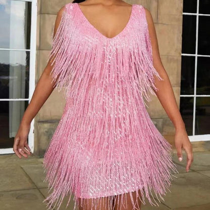 Selba | Women’s Fringe Mini Party Dress