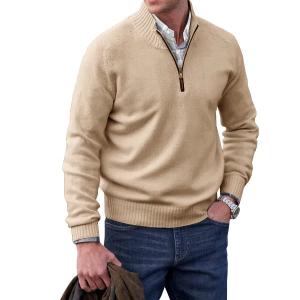 Aldin | Men’s Luxury Cashmere Zip Sweater