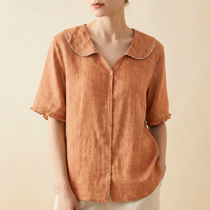 Elviane | Women’s Linen Blend Blouse