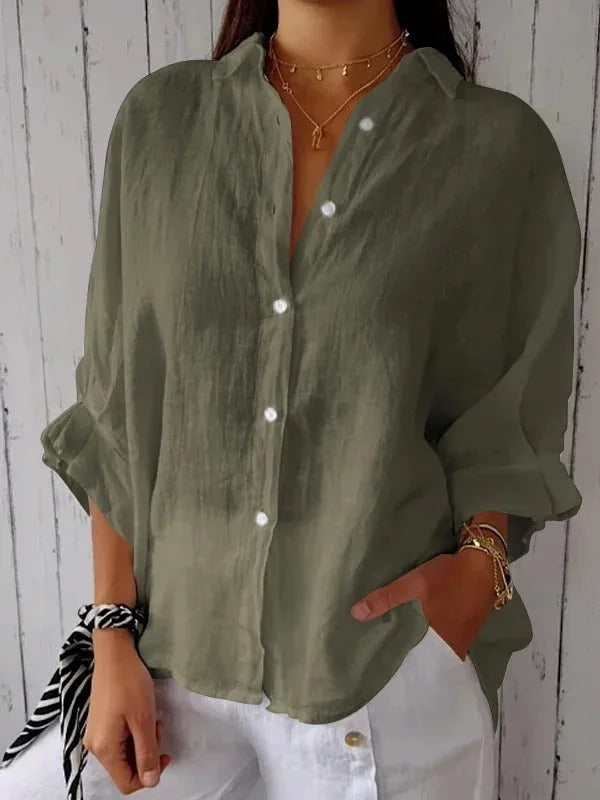 Daniela | Women’s Casual Linen-Cotton Shirt
